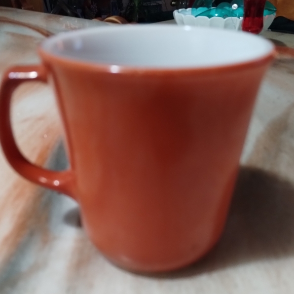 Vintage Burnt Orange PYREX Coffee Mug Set of 6 / Great Condition - Picture 2 of 7